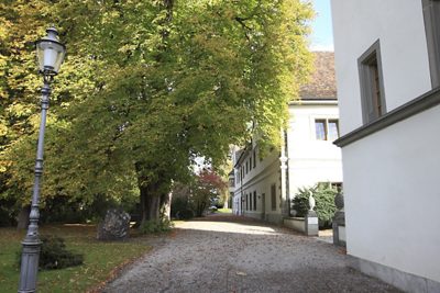 View of the inner courtyard of Klostergut Paradies Schaffhausen