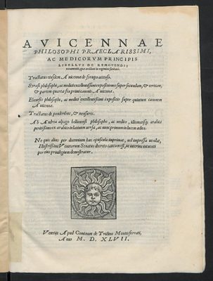 Avicenna Title Page