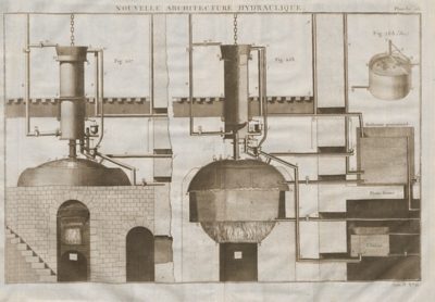 Cut-away engraving of a design for a high pressure boiler