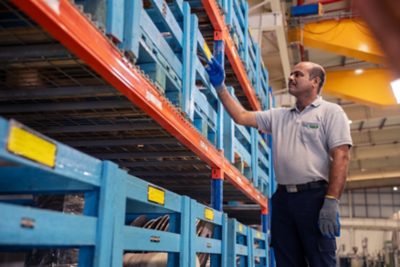 Man in warehouse storage