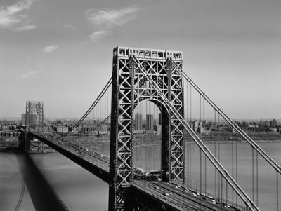 Ammann’s masterpiece: the George Washington Bridge over the Hudson River (Image: HAER on Wikimedia Commons). 