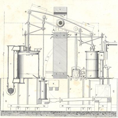 Die Anatomie der bedeutendsten Erfindung der Epoche: die doppelt wirkende Dampfmaschine.