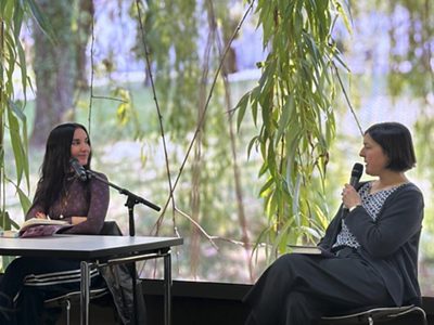 Im Gespräch mit Moderatorin Franziska Eggimann.