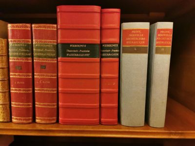 The volumes on the shelf in the Ernst Müller Room