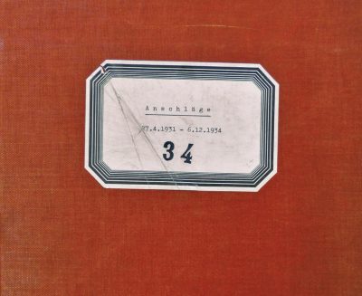 Umschlag GFA 5/69: Anschläge 1931-1934 (Quelle: Konzernarchiv der Georg Fischer AG)