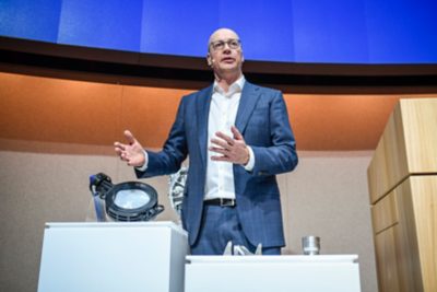 CEO Andreas Mueller an der Bilanzmedienkonferenz der Georg Fischer GF, am Mittwoch, 02. Maerz 2021, in Zuerich. (Georg Fischer GC / Keystone / Melanie Duchene)