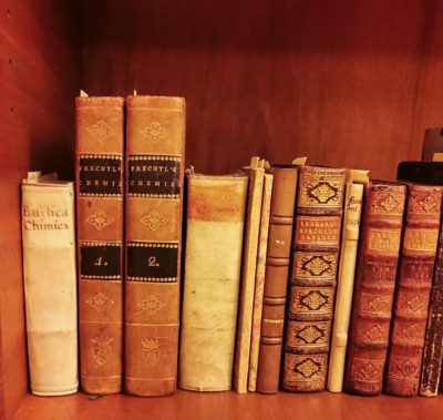 The volumes on the shelf in the Ernst Müller Room