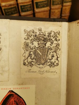 Provenance hints - originally from the library of Thomas Lord Howard