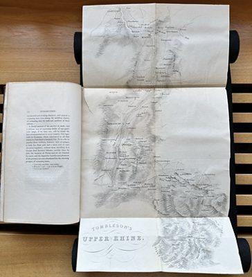 A map showing the highlights and surrounding lands of the Upper Rhine.