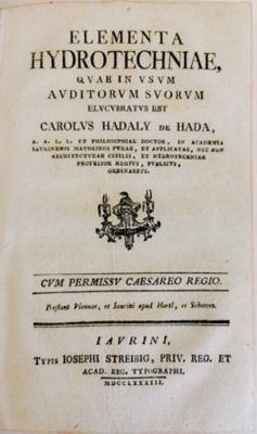 Elementa Hydrotechniae Title Page