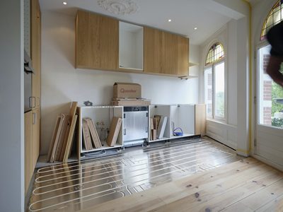 The system was fitted flush with the adjacent wooden floorboards. Photo credits: Paul Lagro