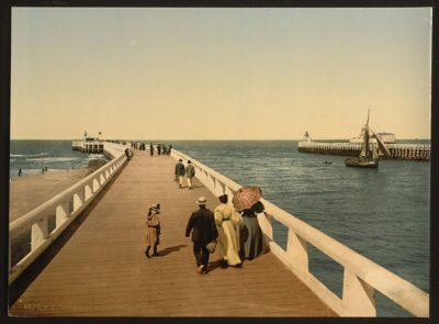 Ostende: ein wichtiger Ausgangspunkt für die Anreise nach England und natürlich auch für die Rückreise (Photochrom, um 1890–1900).