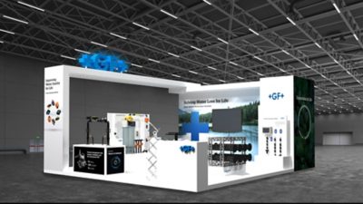 GF Piping Systems' booth at Asiawater 2022