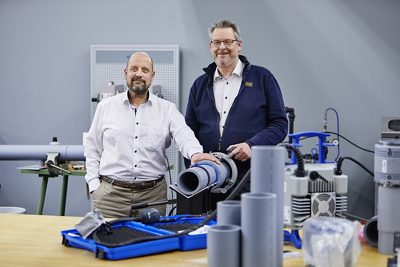 Paul Jolley, Business Development Manager Floating Wind & Offshore and Martin Vloedbeld, Business Development Manager Merchant Marine at  GF Piping Systems.