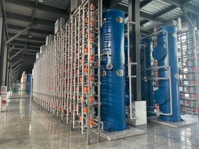 OMZ’s innovative ion  exchange system  has elevated resin  utilization efficiency  by over 30% for the  customers.  Furthermore, it has  substantially  curtailed acid and  alkali consumption,  resulting in a  reduction of  wastewater  discharge by over  40%.  Source:  GF Piping System