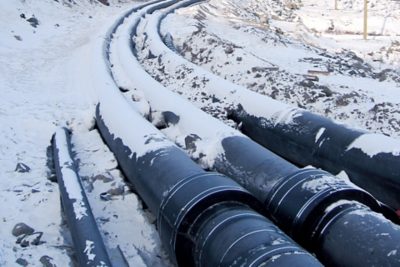 Mining freeze prevention - pre-insulated pipes