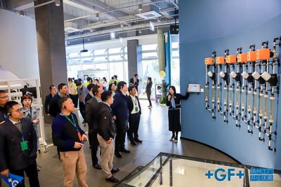 The opening ceremony of the GF Piping Systems site in Yangzhou, which brought together local government representatives, customers, employees, business partners and GF leaders, took place on 24 April 2023.