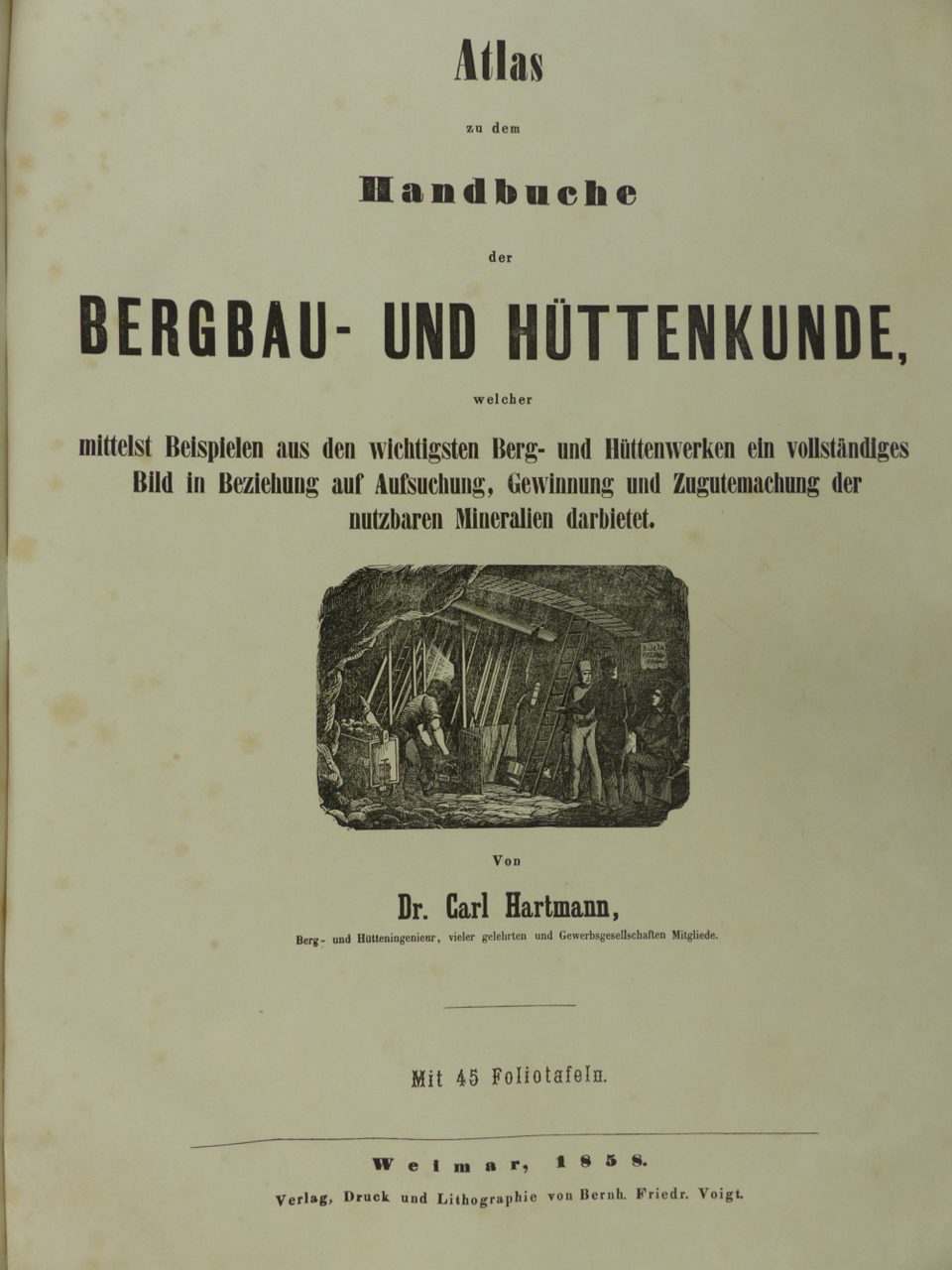 Carl Hartmanns «Atlas», Titelblatt