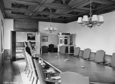 Klostergut Paradies meeting room, 1952 (M. Wolgensinger)