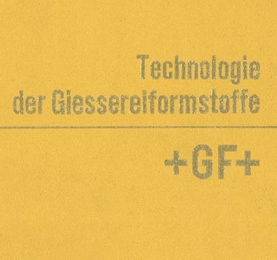 Technologie der Giessereiformstoffe, Bucheinband