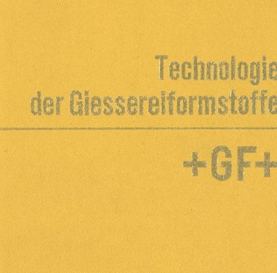 Technologie der Giessereiformstoffe, Bucheinband