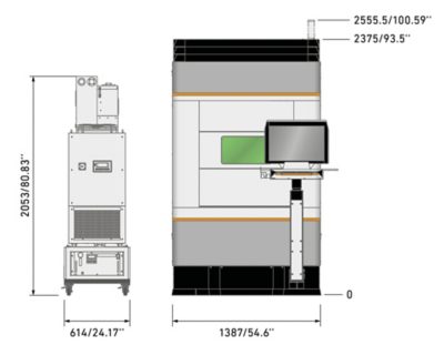 technical drawing front view